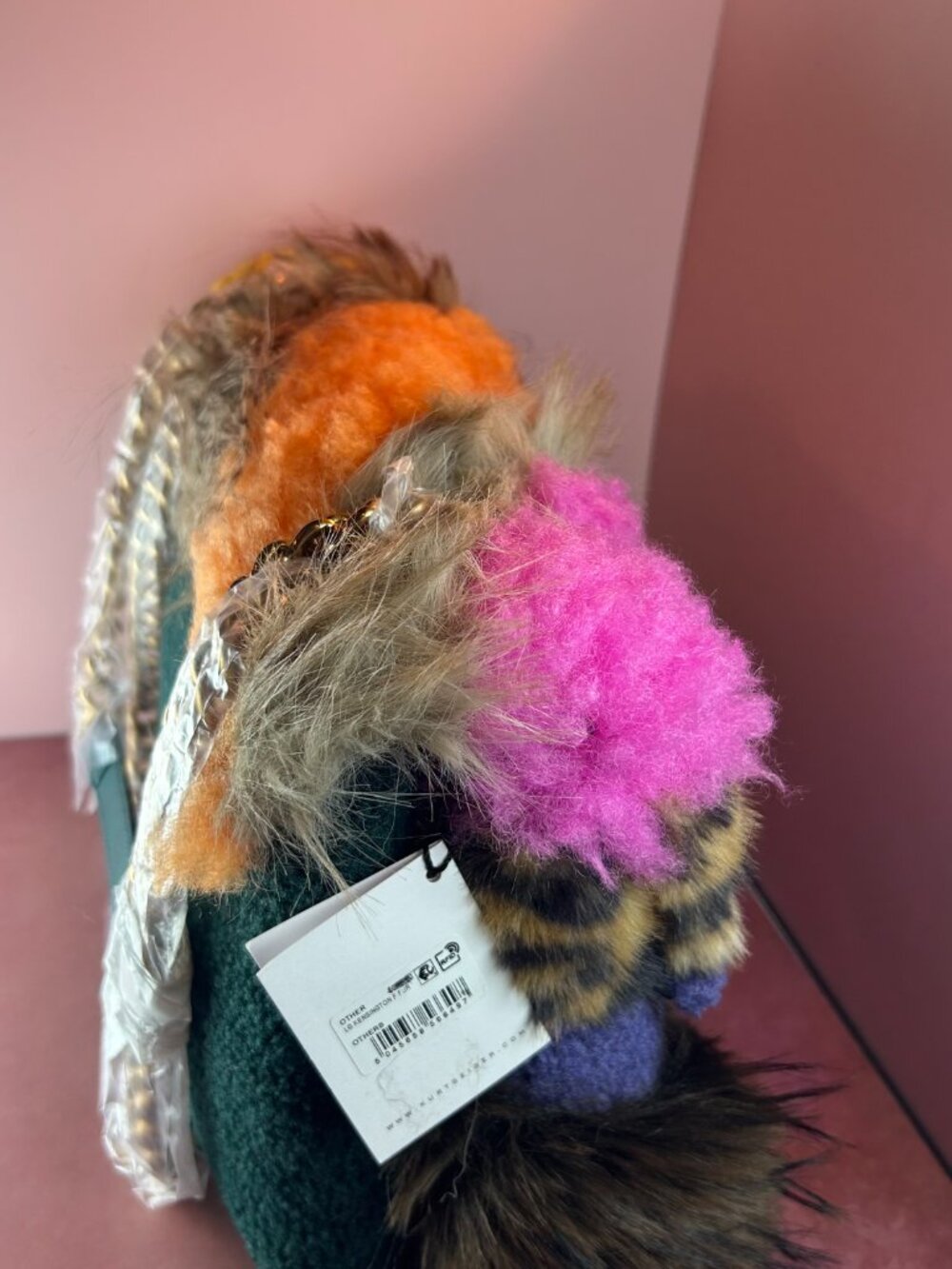 KURT GEIGER LARGE FAUX FUR SHOULDER BAG - Picture 9 of 15